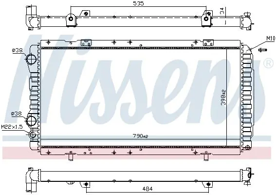 Handler.Part Radiator, engine cooling NISSENS 61390 6