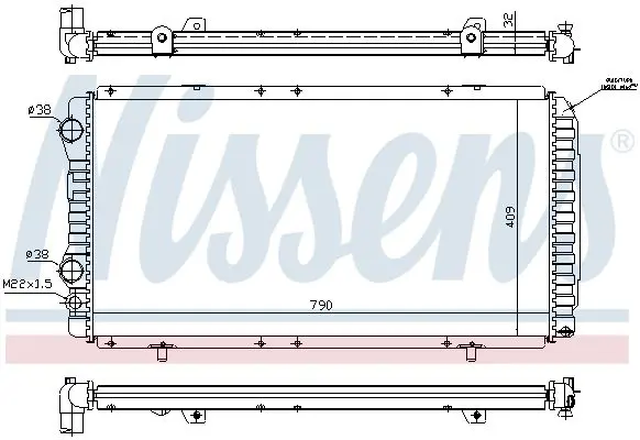 Handler.Part Radiator, engine cooling NISSENS 61390A 6