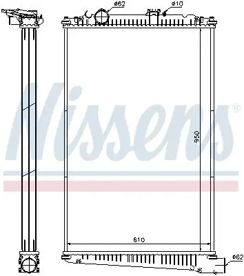 Handler.Part Radiator, engine cooling NISSENS 614420 1