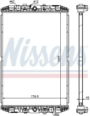 Handler.Part Radiator, engine cooling NISSENS 614170 6