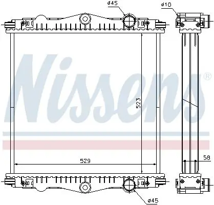 Handler.Part Radiator, engine cooling NISSENS 614450 1