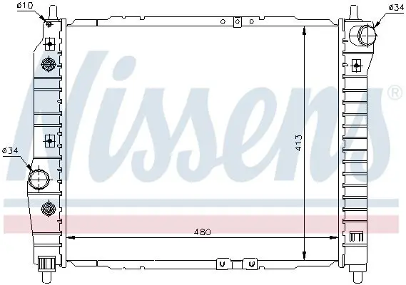 Handler.Part Radiator, engine cooling NISSENS 61635 6