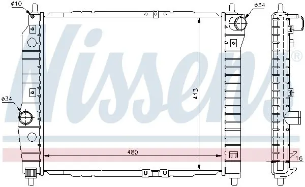 Handler.Part Radiator, engine cooling NISSENS 61636 5