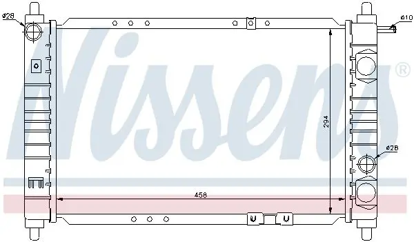 Handler.Part Radiator, engine cooling NISSENS 61653 5