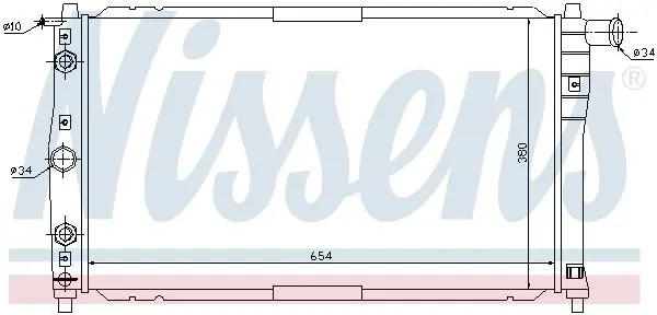 Handler.Part Radiator, engine cooling NISSENS 616591 5