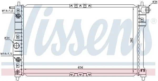 Handler.Part Radiator, engine cooling NISSENS 616671 5