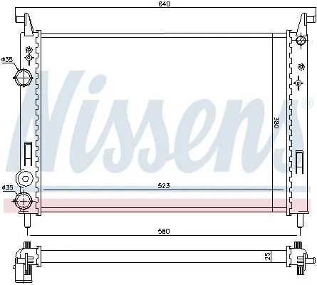 Handler.Part Radiator, engine cooling NISSENS 61682 5