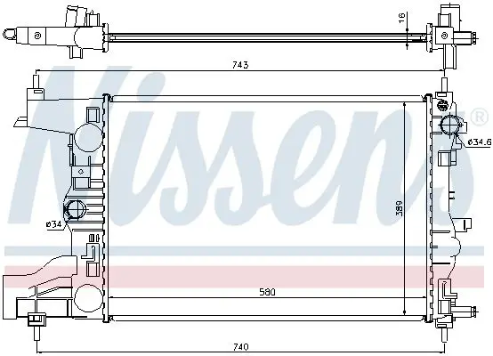 Handler.Part Radiator, engine cooling NISSENS 616903 5