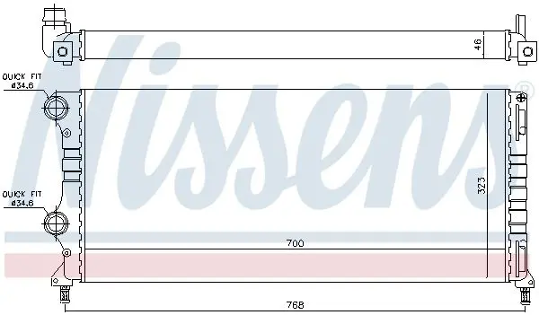 Handler.Part Radiator, engine cooling NISSENS 61765 5