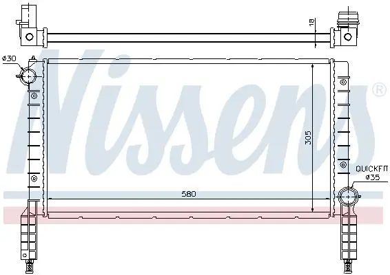 Handler.Part Radiator, engine cooling NISSENS 61768 5