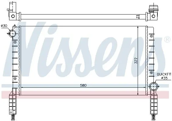 Handler.Part Radiator, engine cooling NISSENS 61769 5