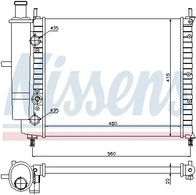 Handler.Part Radiator, engine cooling NISSENS 61779 5