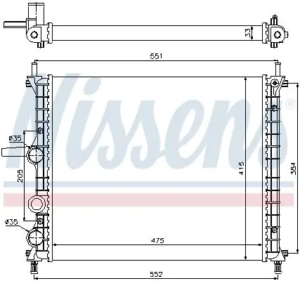 Handler.Part Radiator, engine cooling NISSENS 617848 5