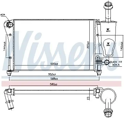 Handler.Part Radiator, engine cooling NISSENS 617853 5