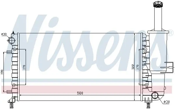 Handler.Part Radiator, engine cooling NISSENS 617858 5