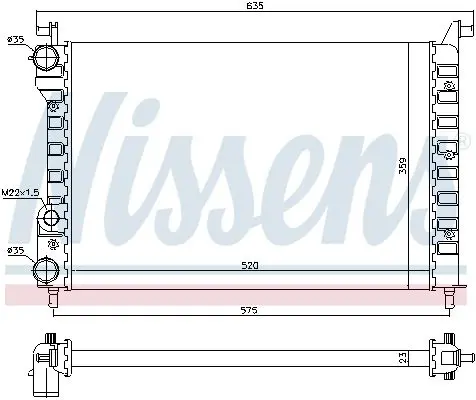 Handler.Part Radiator, engine cooling NISSENS 61802 5