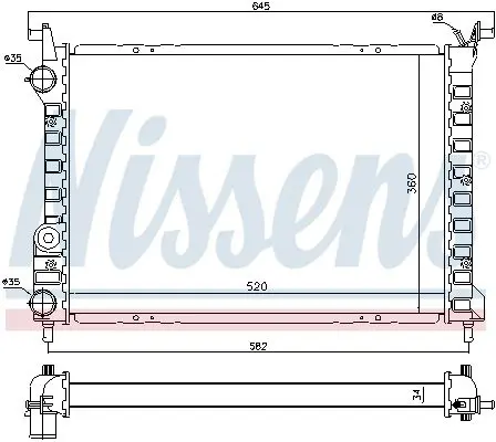 Handler.Part Radiator, engine cooling NISSENS 61804 5