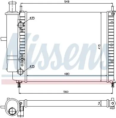 Handler.Part Radiator, engine cooling NISSENS 61808 5