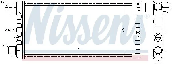 Handler.Part Radiator, engine cooling NISSENS 61814 5