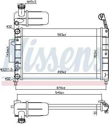 Handler.Part Radiator, engine cooling NISSENS 61844 5