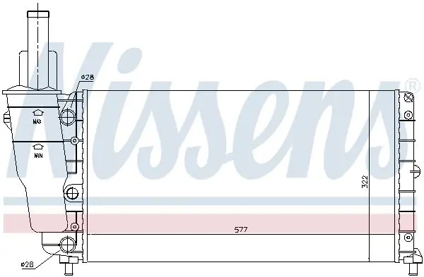 Handler.Part Radiator, engine cooling NISSENS 61858 5