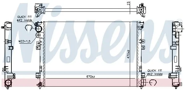 Handler.Part Radiator, engine cooling NISSENS 61875A 5