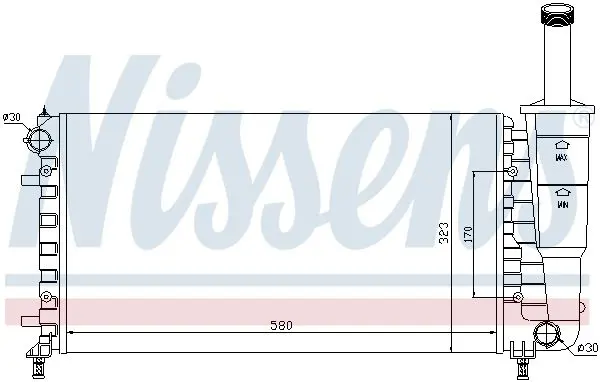 Handler.Part Radiator, engine cooling NISSENS 61888 5