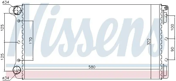 Handler.Part Radiator, engine cooling NISSENS 61899 5