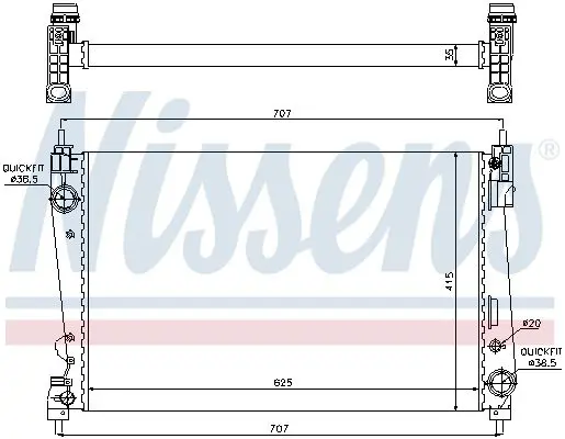 Handler.Part Radiator, engine cooling NISSENS 61916 5