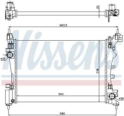 Handler.Part Radiator, engine cooling NISSENS 61917 5