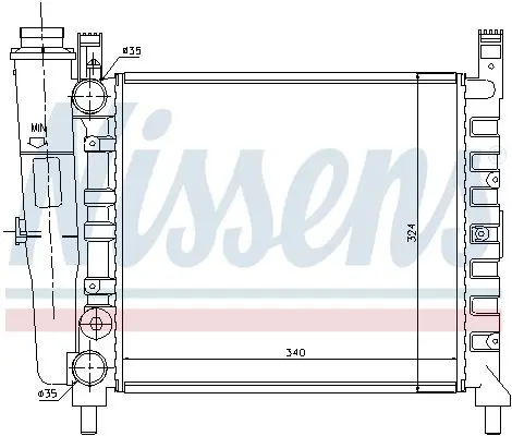 Handler.Part Radiator, engine cooling NISSENS 61929 5