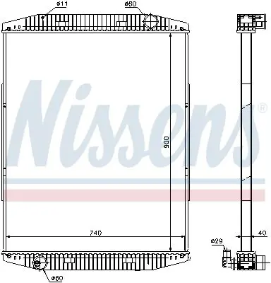 Handler.Part Radiator, engine cooling NISSENS 619710 1