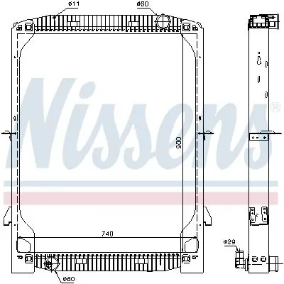 Handler.Part Radiator, engine cooling NISSENS 61971A 1