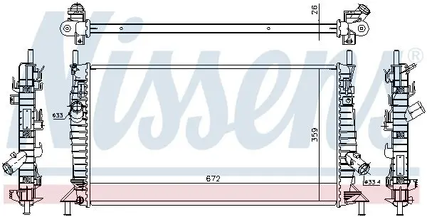 Handler.Part Radiator, engine cooling NISSENS 62017A 2