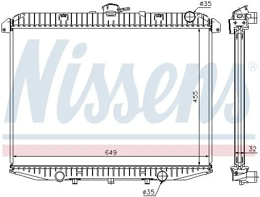 Handler.Part Radiator, engine cooling NISSENS 62070A 5