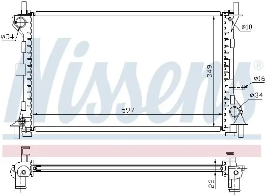 Handler.Part Radiator, engine cooling NISSENS 62075A 5