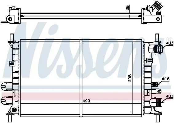 Handler.Part Radiator, engine cooling NISSENS 62163 5