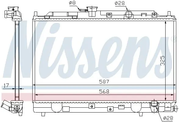 Handler.Part Radiator, engine cooling NISSENS 62269 5