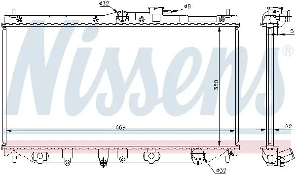 Handler.Part Radiator, engine cooling NISSENS 62279A 5