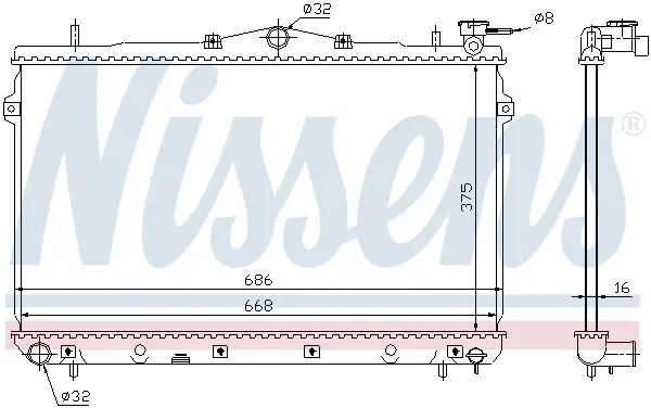 Handler.Part Radiator, engine cooling NISSENS 62298 5