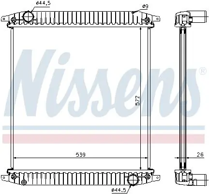 Handler.Part Radiator, engine cooling NISSENS 62341A 6