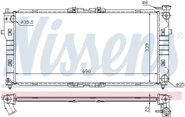 Handler.Part Radiator, engine cooling NISSENS 62392A 6