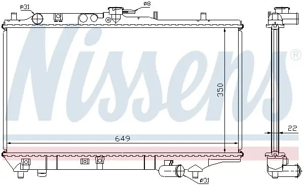 Handler.Part Radiator, engine cooling NISSENS 62408A 6