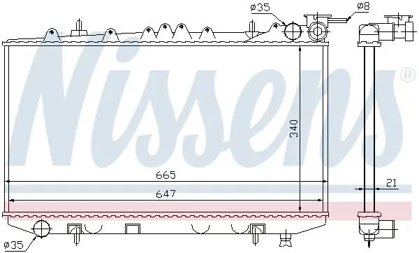 Handler.Part Radiator, engine cooling NISSENS 62421 6