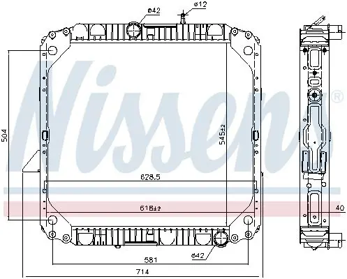 Handler.Part Radiator, engine cooling NISSENS 62563 1