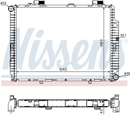 Handler.Part Radiator, engine cooling NISSENS 62598A 5