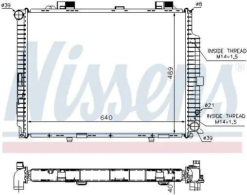 Handler.Part Radiator, engine cooling NISSENS 62612A 5