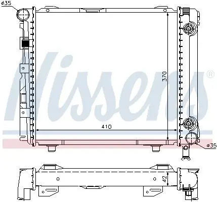 Handler.Part Radiator, engine cooling NISSENS 62664A 3