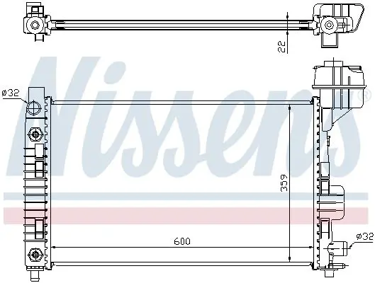 Handler.Part Radiator, engine cooling NISSENS 62661A 5