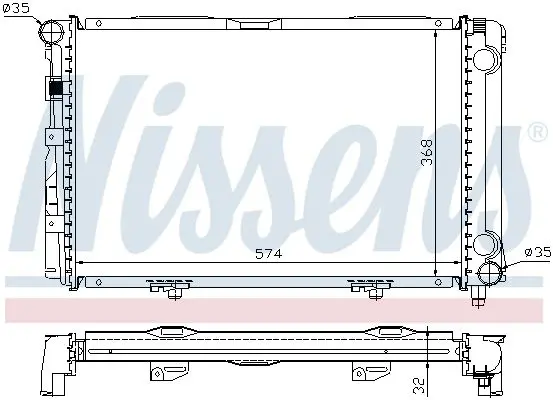 Handler.Part Radiator, engine cooling NISSENS 62686A 5